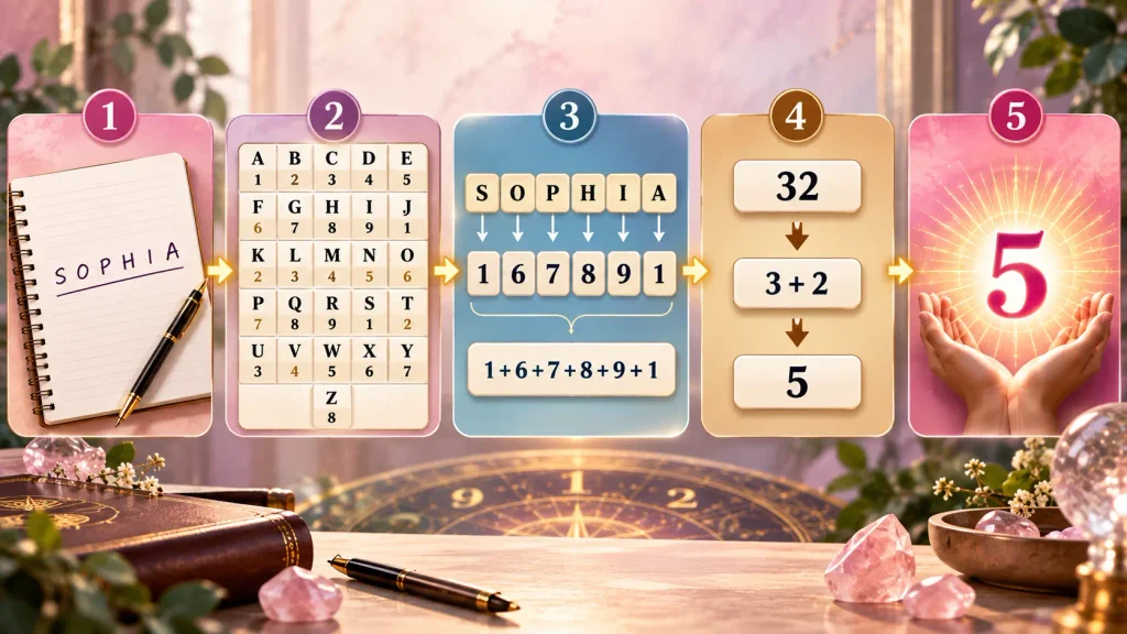 Understanding the Fundamentals of Name Number Calculation - in-depth visual step and illustration 